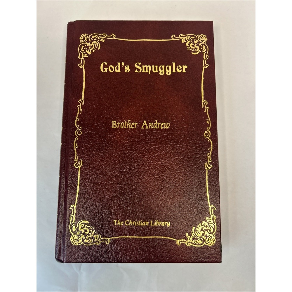 Vintage God's Smuggler Brother Andrew HC Maroon Barbour 1967 USA Faux Leather